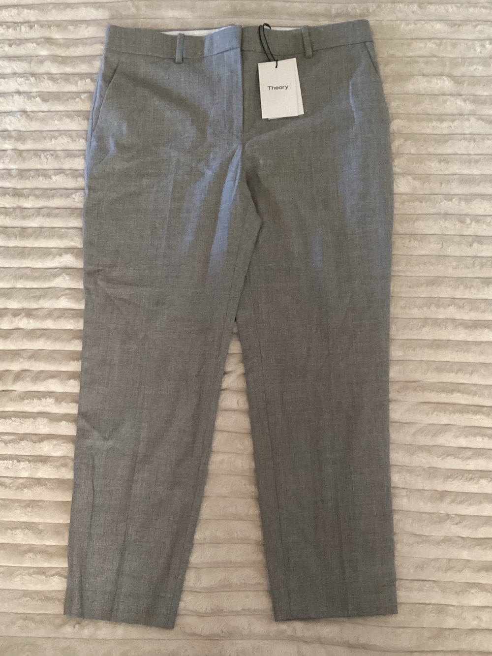 Theory Women's Light Gray Dress Pants - Classic Tailored Style Sz 8 🍄🍄🍄